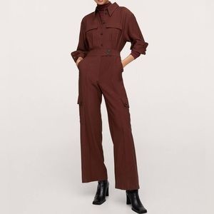 Mango Long chest-pocket jumpsuit